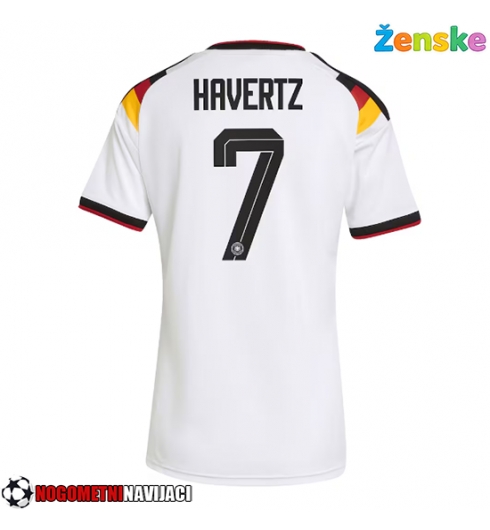 Ženske Nogometnih dresov Nemčija Kai Havertz #7 Domači SP 2026 Kratki rokavi Ženske Nogometnih dresov Nemčija Kai Havertz #7 Domači SP 2026 Kratki rokavi